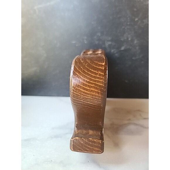 Wooden Elephant Shaped Handmade Pencil Holder Vintage - Picture 3 of 10